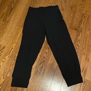 Black Lulu align cropped joggers